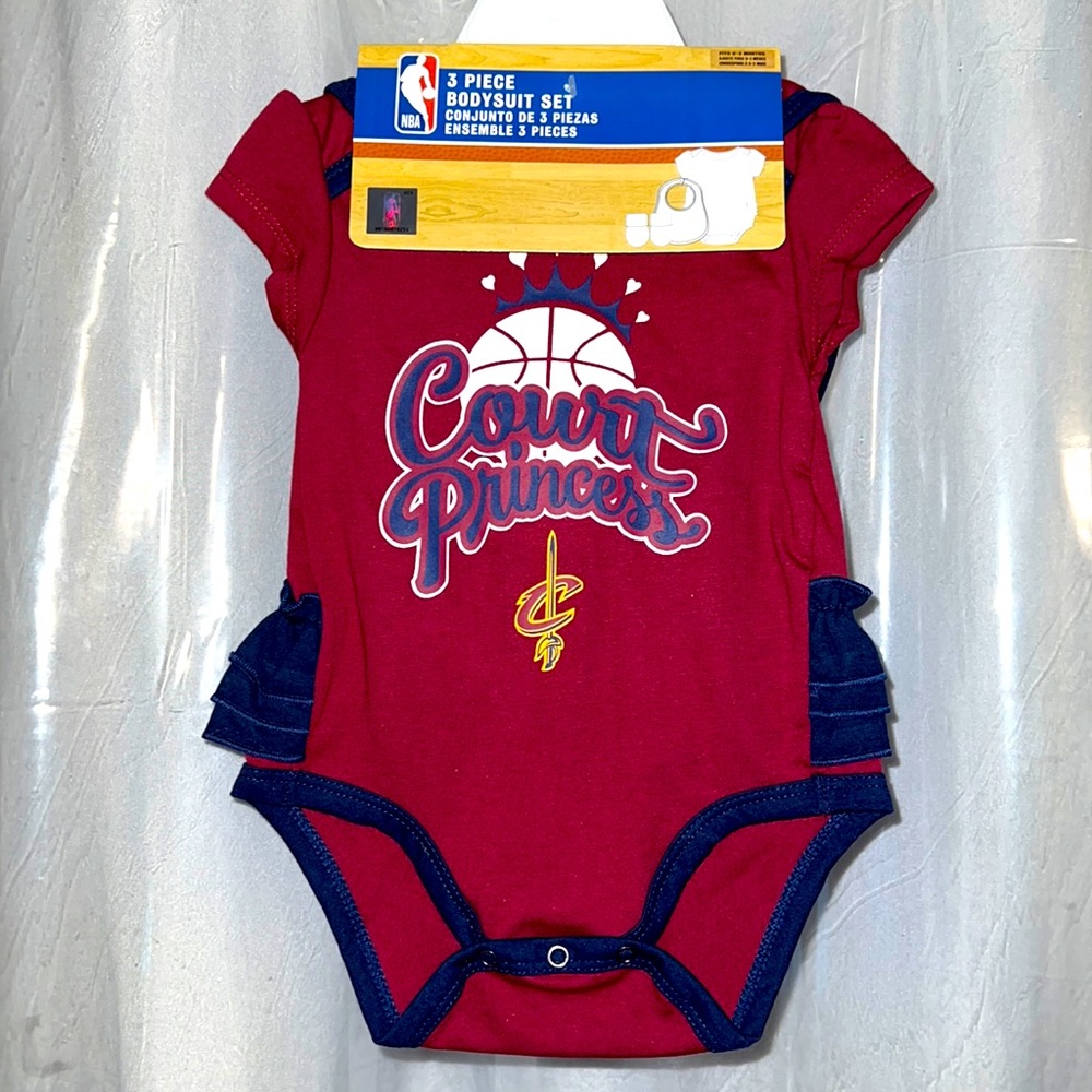 Cleveland Cavaliers Court Princess 3-pc Bodysuit